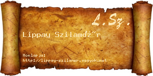 Lippay Szilamér névjegykártya